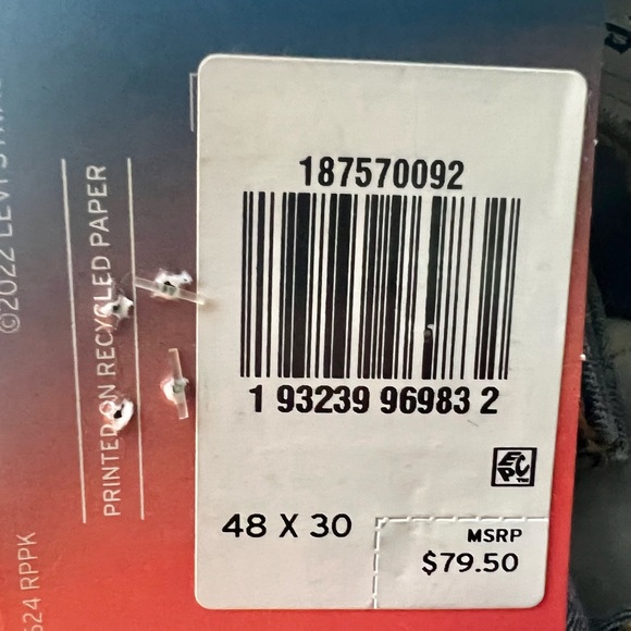 LEVI’S Men's 541 Athletic Stretch Taper Fit Jeans - 48 X 30 - $79.50 Retail - Picture 6 of 12